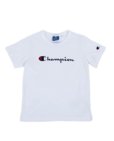 Koszulka dziecięca Champion CREWNECK T-SHIRT 404231WW001 Biała - Sklep online Mastersport