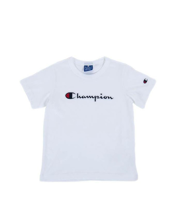 Koszulka dziecięca Champion CREWNECK T-SHIRT 404231WW001 Biała - Sklep online Mastersport