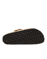 Klapki Birkenstock BOSTON FLOWERS KIDS BIRKIBUC JUNIOR NARROW 1030630 Beżowe - Sklep online Mastersport