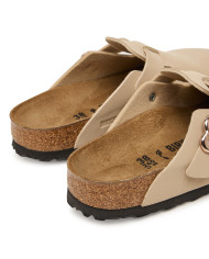 Klapki Birkenstock BOSTON FLOWERS KIDS BIRKIBUC JUNIOR NARROW 1030630 Beżowe - Sklep online Mastersport