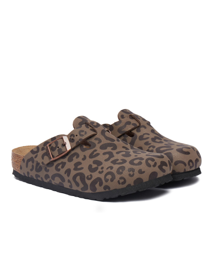 Klapki Birkenstock BOSTON 2.0 KIDS BIRKIBUC JUNIOR NARROW 1032553 Brązowe - Sklep online Mastersport