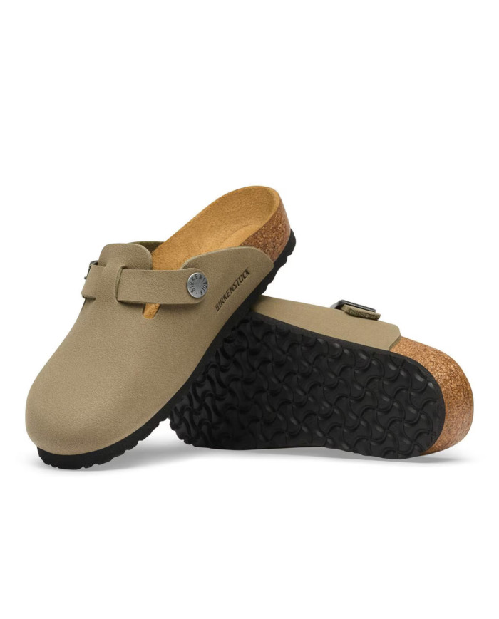 Klapki Birkenstock BOSTON KIDS BIRKIBUC JUNIOR NARROW 1032739 Zielone - Sklep online Mastersport