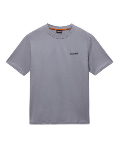 Koszulka męska Napapijri S-SMALL BOX SS SHARK SKIN NP0A88TRHCB Szara - Sklep online Mastersport
