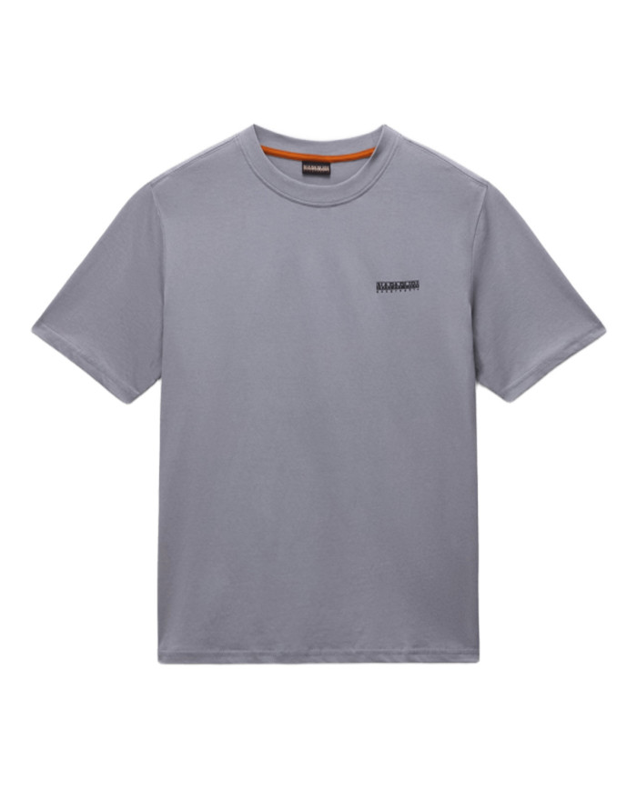 Koszulka męska Napapijri S-SMALL BOX SS SHARK SKIN NP0A88TRHCB Szara - Sklep online Mastersport