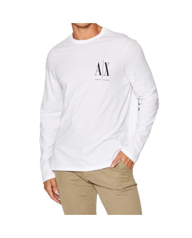 Koszulka męska Armani Exchange T-SHIRT 8NZTPL-ZJH4Z-1100 Biała - Sklep online Mastersport