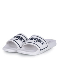 Klapki męskie Wrangler AVERELL SLIDER MEN LOW 20261059.1FG Białe - Sklep online Mastersport