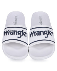 Klapki męskie Wrangler AVERELL SLIDER MEN LOW 20261059.1FG Białe - Sklep online Mastersport