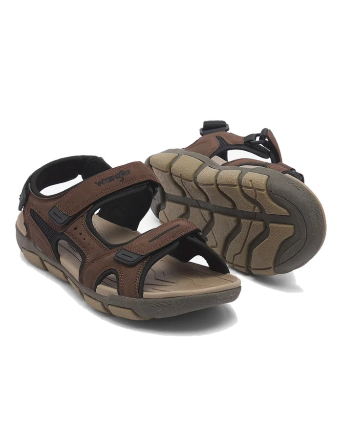 Sandały męskie Wrangler BUSTER SANDAL MEN LOW 20261063.IKU Brązowe - Sklep online Mastersport