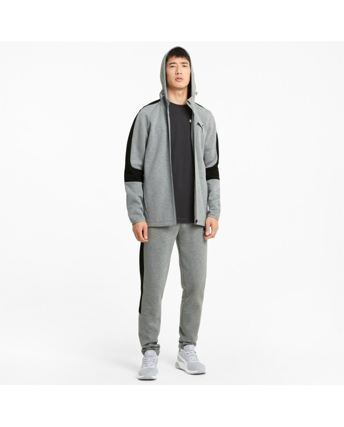 Bluza męska Puma EVOSTRIPE CORE FZ HOODIE 58581203 Szara - Sklep online Mastersport