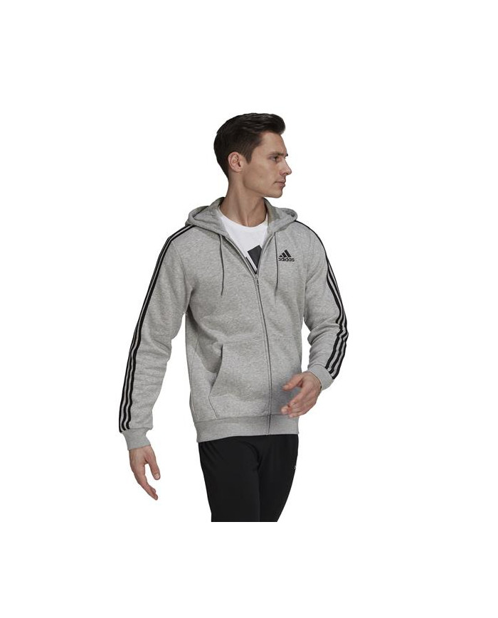 Bluza męska adidas Performance M 3S FL FZ HD HB0041 Szara - Sklep online Mastersport