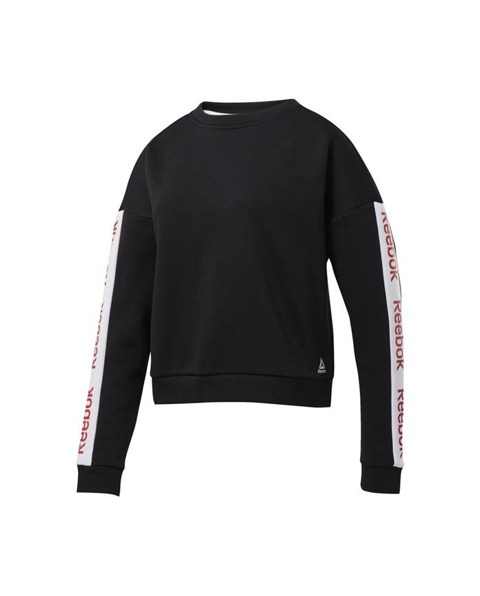 Bluza damska Reebok LINEAR LOGO CREW EK1353 Czarna - Sklep online Mastersport