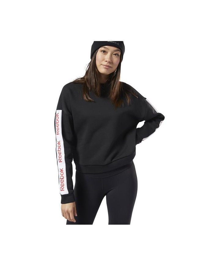 Bluza damska Reebok LINEAR LOGO CREW EK1353 Czarna - Sklep online Mastersport