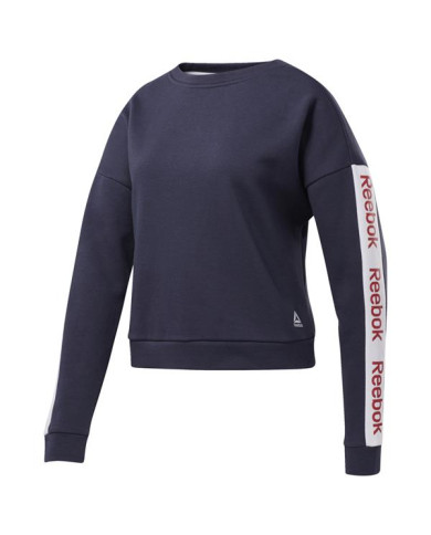 Bluza damska Reebok LINEAR LOGO CREW EK1355 Niebieska - Sklep online Mastersport