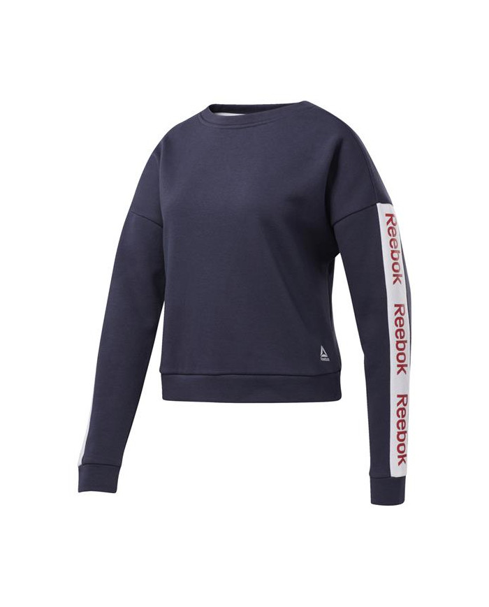 Bluza damska Reebok LINEAR LOGO CREW EK1355 Niebieska - Sklep online Mastersport