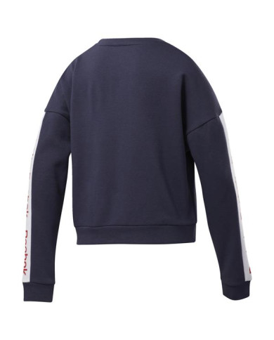 Bluza damska Reebok LINEAR LOGO CREW EK1355 Niebieska - Sklep online Mastersport