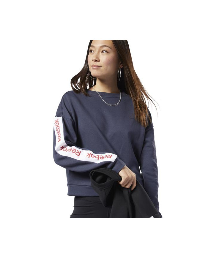 Bluza damska Reebok LINEAR LOGO CREW EK1355 Niebieska - Sklep online Mastersport
