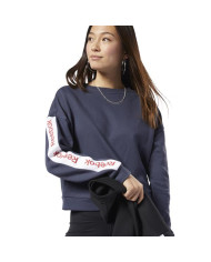 Bluza damska Reebok LINEAR LOGO CREW EK1355 Niebieska - Sklep online Mastersport