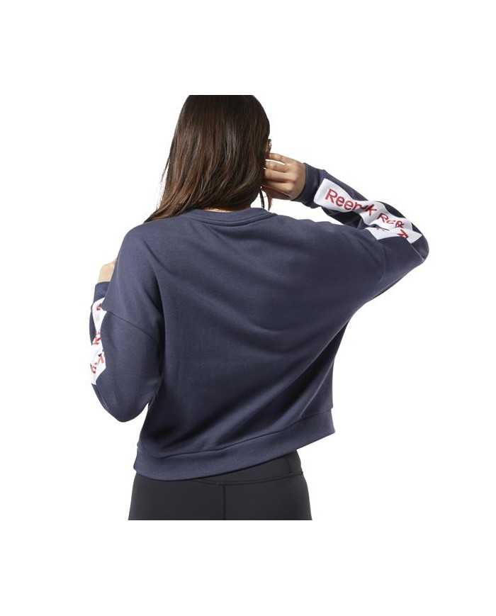 Bluza damska Reebok LINEAR LOGO CREW EK1355 Niebieska - Sklep online Mastersport