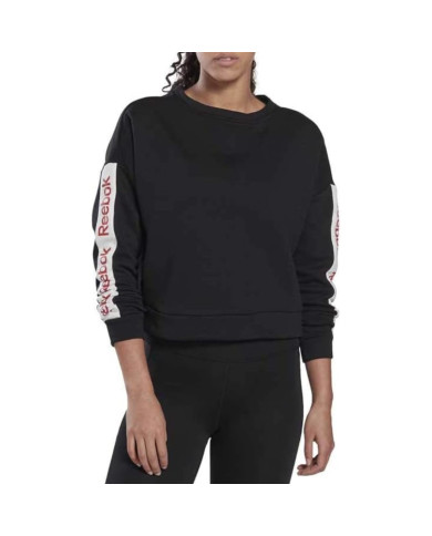 Bluza damska Reebok LINEAR LOGO CREW FR8156 Czarna - Sklep online Mastersport