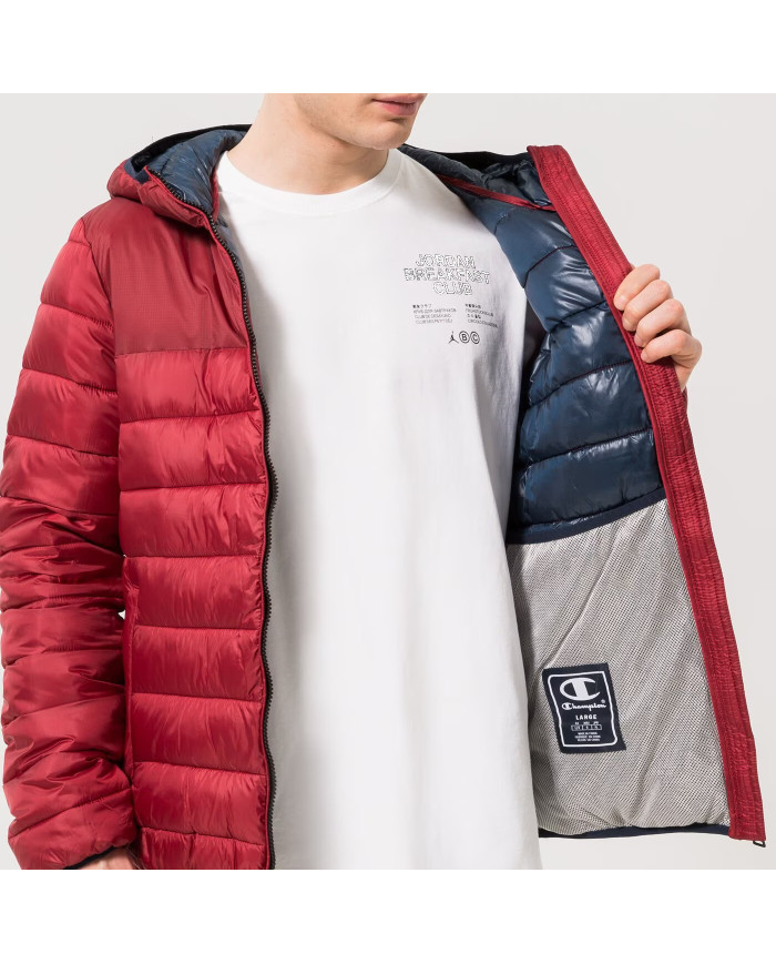 Kurtka męska Champion HOODED JACKET 218073RS506 Czerwona - Sklep online Mastersport