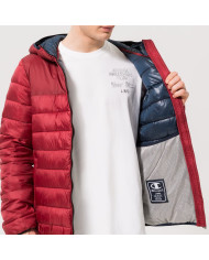 Kurtka męska Champion HOODED JACKET 218073RS506 Czerwona - Sklep online Mastersport