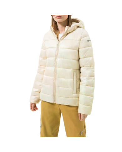 Kurtka damska Champion HOODED POLYFILLED JACKET 115750YS014 Beżowa - Sklep online Mastersport
