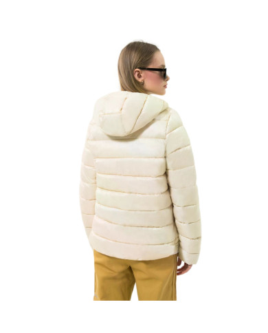 Kurtka damska Champion HOODED POLYFILLED JACKET 115750YS014 Beżowa - Sklep online Mastersport