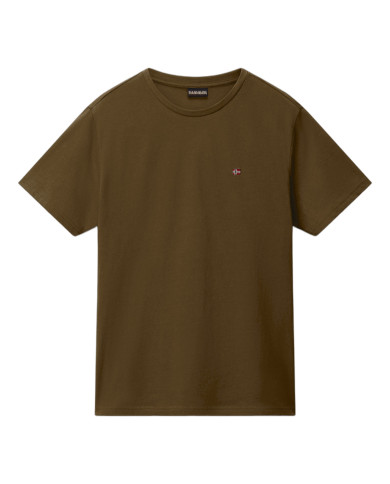 Koszulka męska Napapijri SALIS SS SUM DARK OLIVE NP0A4H8DG3A Zielona - Sklep online Mastersport