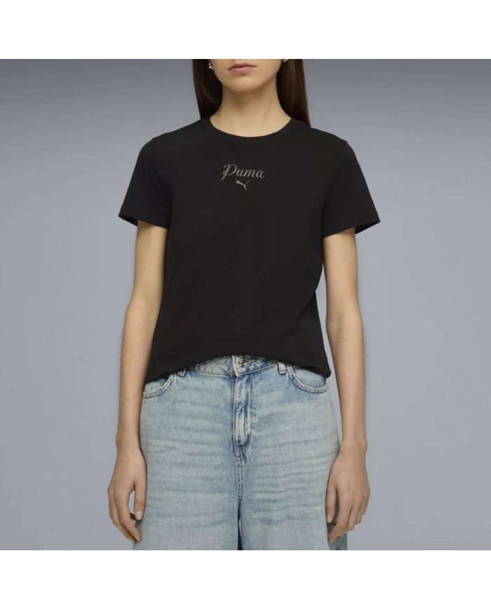 Koszulka damska Puma ESS SCRIPT TEE 69176001 Czarna - Sklep online Mastersport