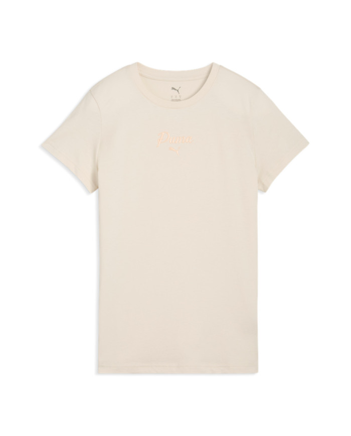 Koszulka damska Puma ESS SCRIPT TEE 69176087 Beżowa - Sklep online Mastersport