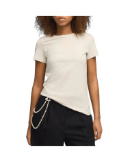 Koszulka damska Puma ESS SCRIPT TEE 69176087 Beżowa - Sklep online Mastersport