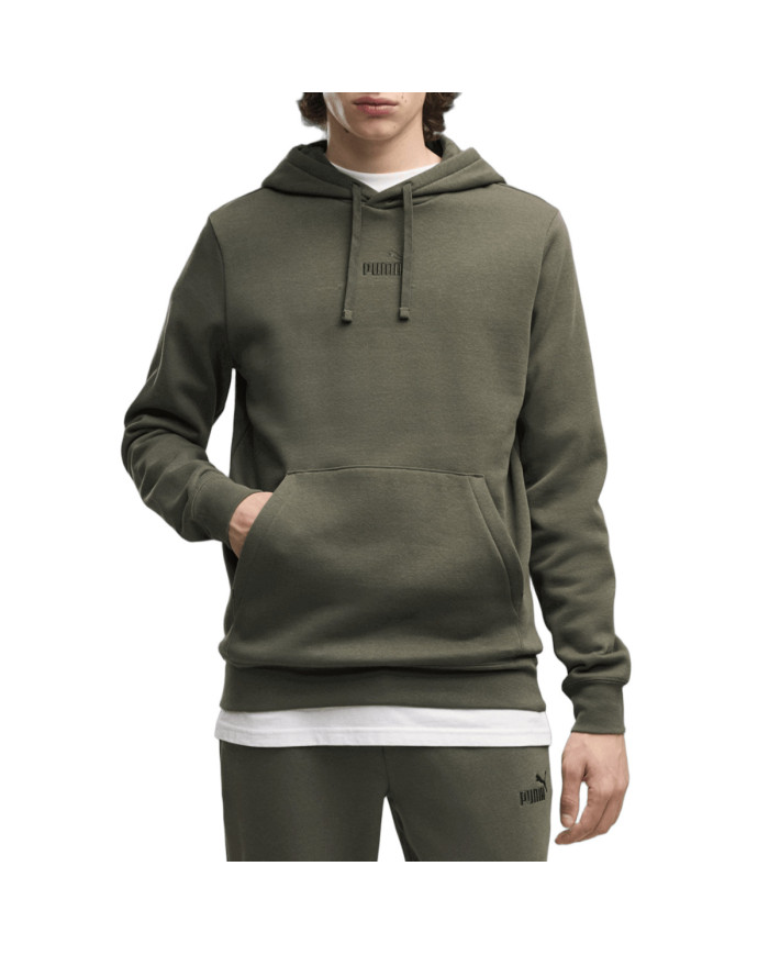 Bluza męska Puma ESS SMALL LOGO CENTERED HOODIE FL 69291486 Zielona - Sklep online Mastersport