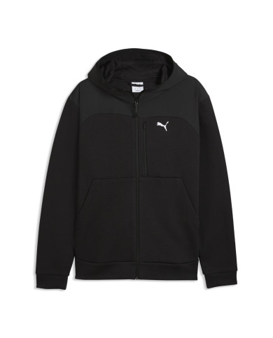 Bluza męska Puma PUMATECH MATERIAL MIX FULL ZIP HOODIE 69449001 Czarna - Sklep online Mastersport