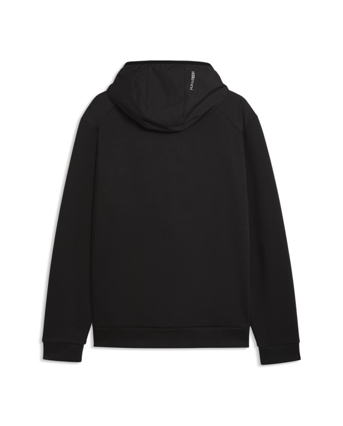 Bluza męska Puma PUMATECH MATERIAL MIX FULL ZIP HOODIE 69449001 Czarna - Sklep online Mastersport