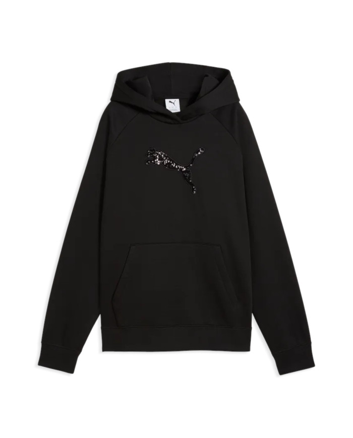 Bluza damska Puma ESS SEQUINS STANDARD HOODIE FL 69457701 Czarna - Sklep online Mastersport
