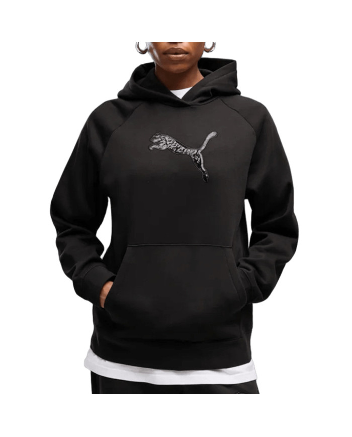 Bluza damska Puma ESS SEQUINS STANDARD HOODIE FL 69457701 Czarna - Sklep online Mastersport