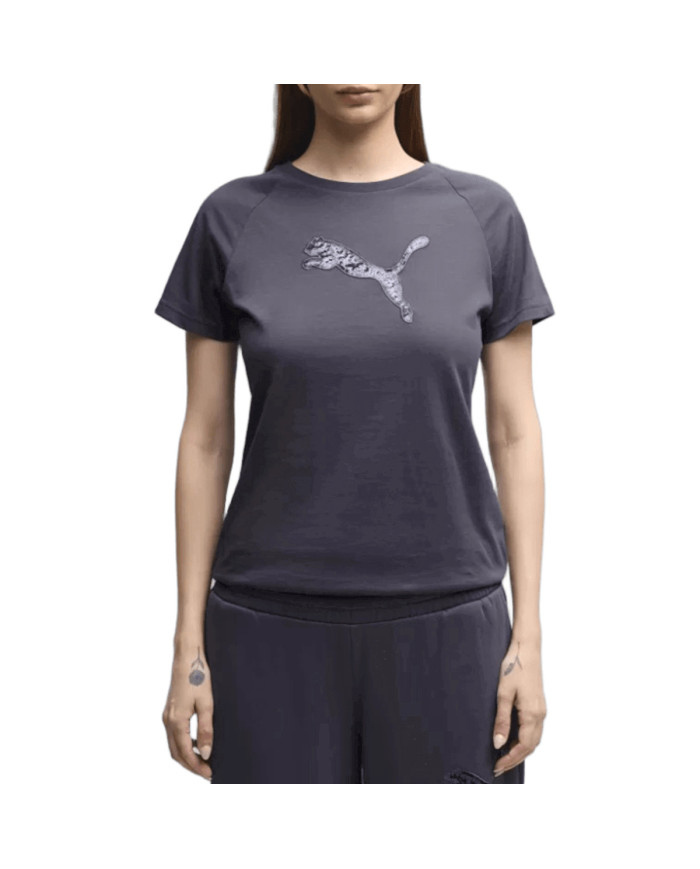 Koszulka damska Puma ESS SEQUINS TEE 69457635 Szara - Sklep online Mastersport