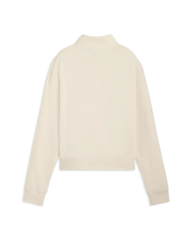 Bluza damska Puma CLASS RELAXED HALF-ZIP CREW 69187387 Beżowa - Sklep online Mastersport