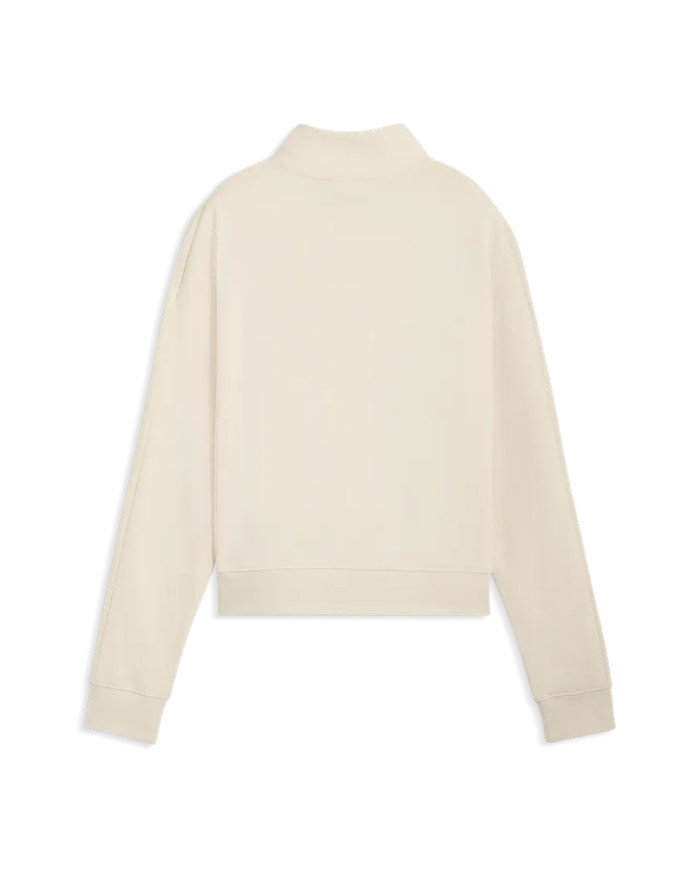 Bluza damska Puma CLASS RELAXED HALF-ZIP CREW 69187387 Beżowa - Sklep online Mastersport