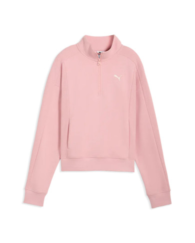Bluza damska Puma CLASS RELAXED HALF-ZIP CREW 69187326 Różowa - Sklep online Mastersport