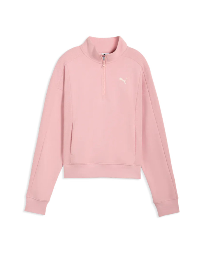 Bluza damska Puma CLASS RELAXED HALF-ZIP CREW 69187326 Różowa - Sklep online Mastersport