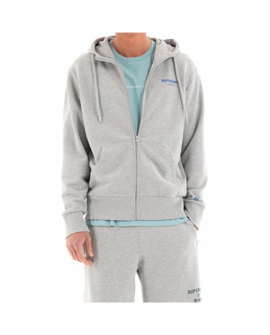 Bluza męska Superdry CODE CORE SPORT ZIP HOOD M2012075A07Q Szara - Sklep online Mastersport