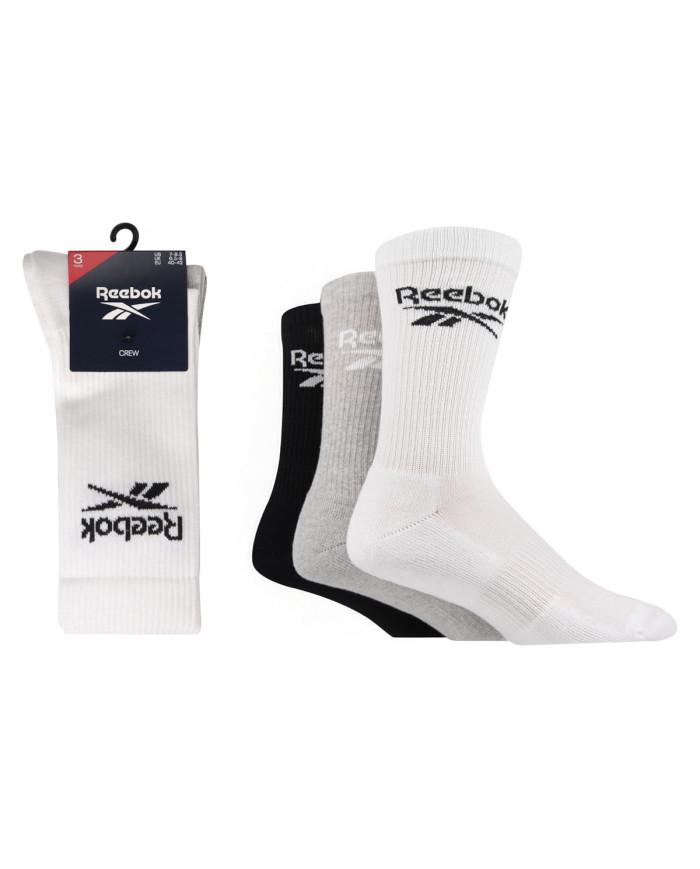 Skarpetki męskie Reebok CREW SOCKS 3PP R04523 Wielokolorowe - Sklep online Mastersport