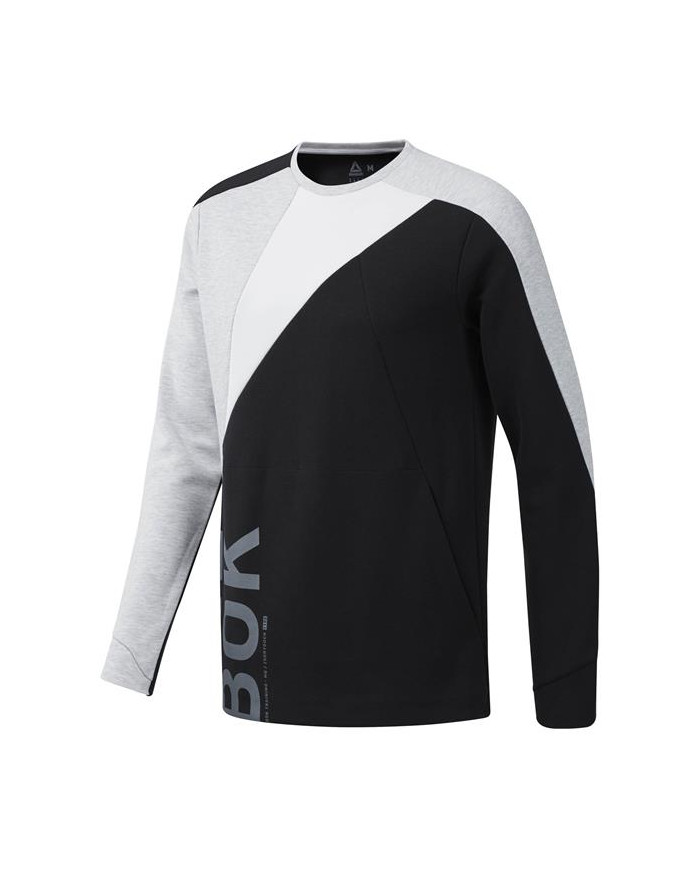 Bluza męska Reebok OST BLOCKED CREW NECK EC0991 Czarna - Sklep online Mastersport