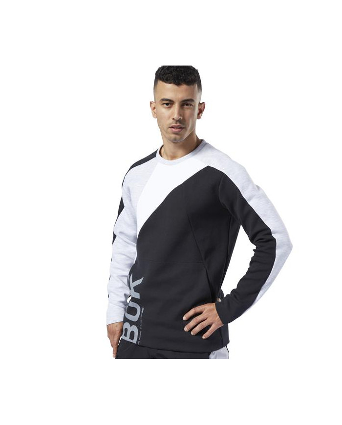 Bluza męska Reebok OST BLOCKED CREW NECK EC0991 Czarna - Sklep online Mastersport