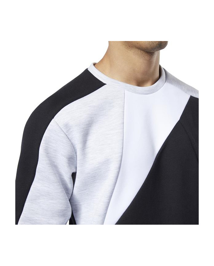 Bluza męska Reebok OST BLOCKED CREW NECK EC0991 Czarna - Sklep online Mastersport