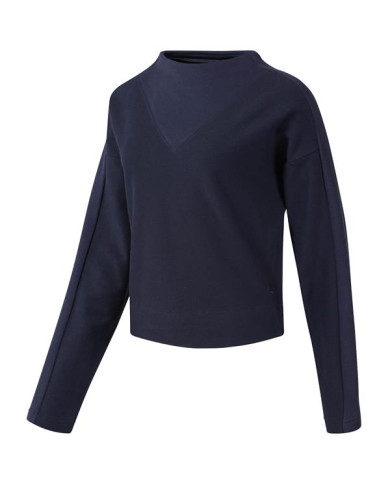 Bluza damska Reebok TE TWILL COWL NECK EC2338 Niebieska - Sklep online Mastersport