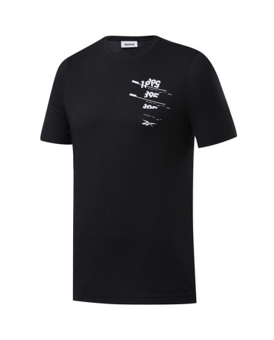 Koszulka męska Reebok TS COTTON GRAPHIC TEE FL0596 Czarna - Sklep online Mastersport