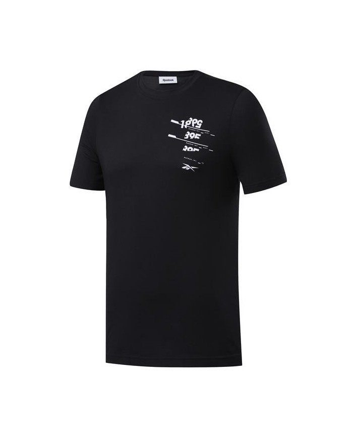 Koszulka męska Reebok TS COTTON GRAPHIC TEE FL0596 Czarna - Sklep online Mastersport