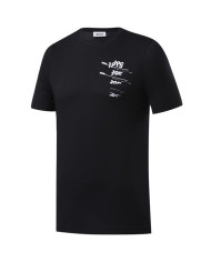 Koszulka męska Reebok TS COTTON GRAPHIC TEE FL0596 Czarna - Sklep online Mastersport